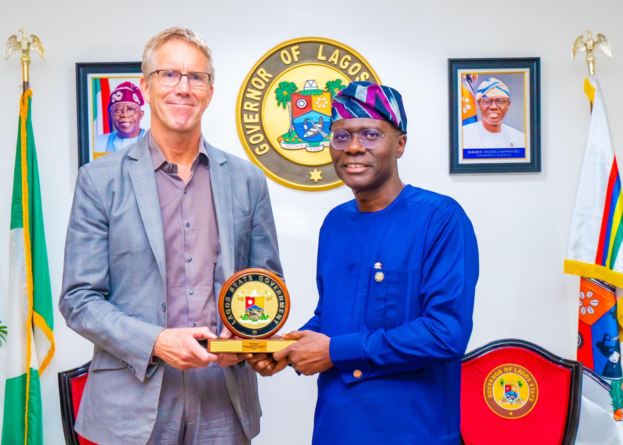 SANWO-OLU RECEIVES AMBASSADOR OF NORWAY TO NIGERIA