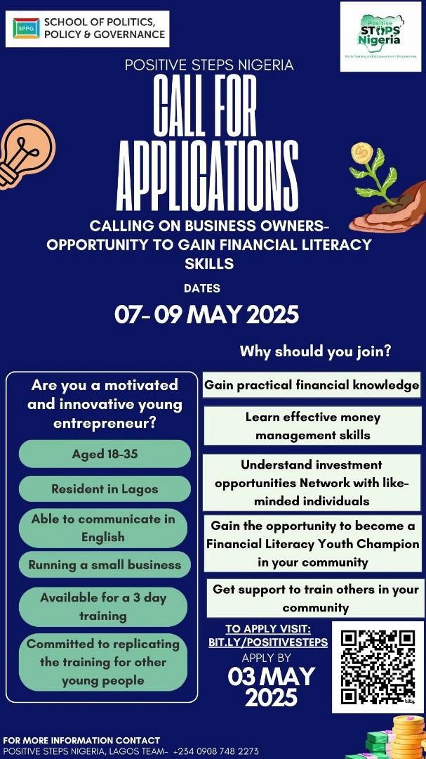 Empowering Young Entrepreneurs in Lagos: Free Financial Literacy Training by Positive Steps Nigeria