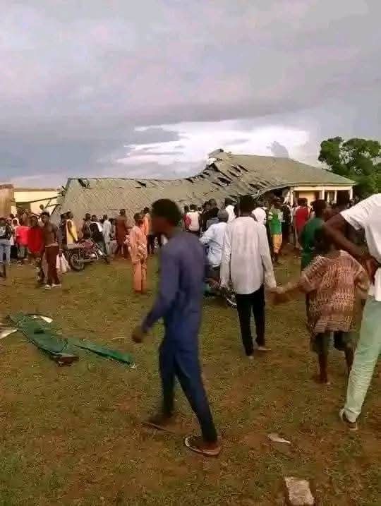 Classroom Collapse in Taraba During WAEC Exam: Dozens Injured in Rainstorm Tragedy 1 WAEC Examination Hall Collapses
