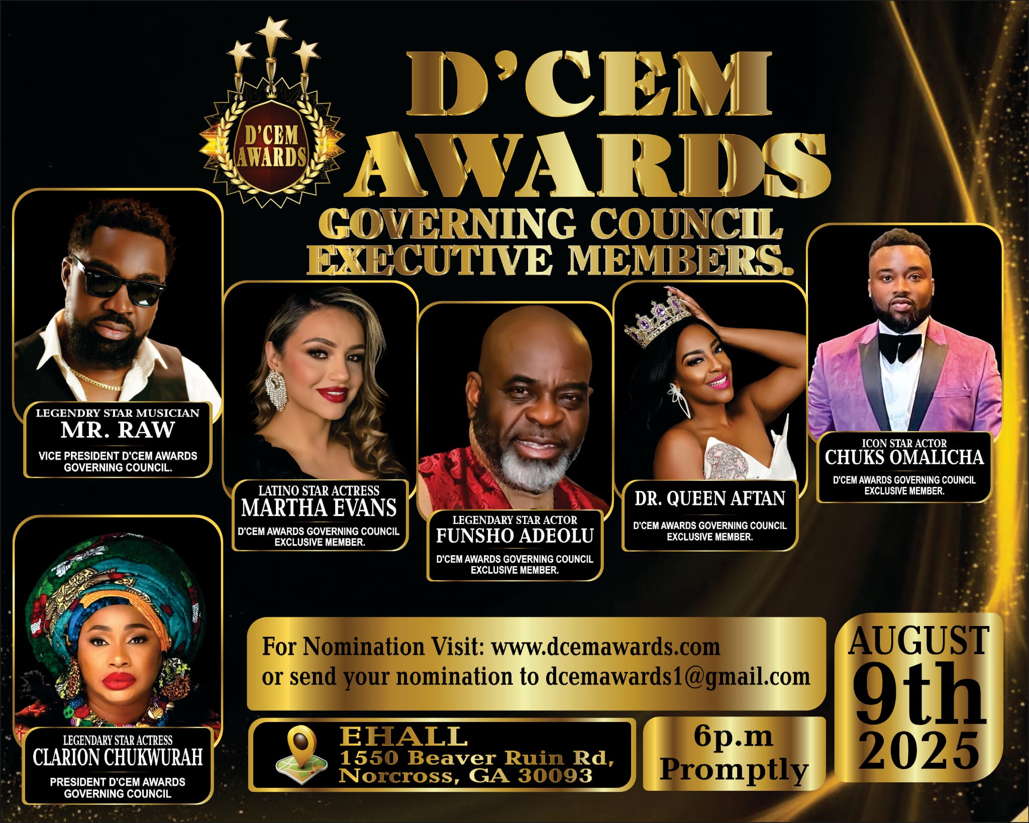 Discover how the D’CEM AWARDS' new Governing Council, featuring global icons, is set to elevate excellence and impact across entertainment and humanitarian fields.
