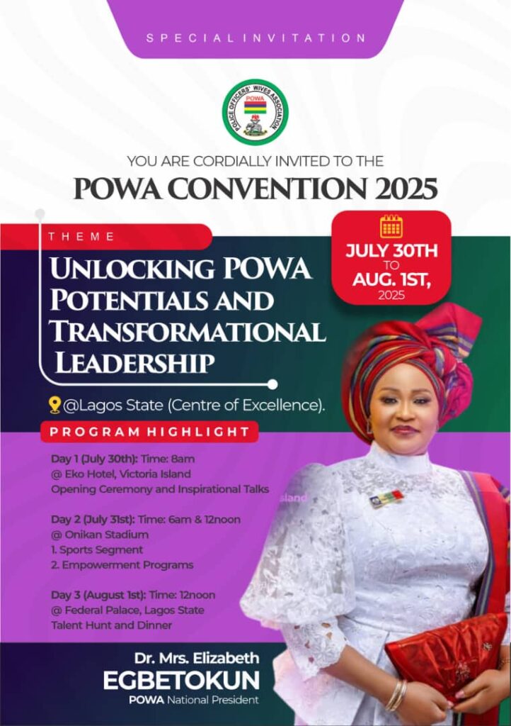 POLICE WELFARE: IGP FELICITATES POWA ON ITS 2025 ANNUAL CONVENTION