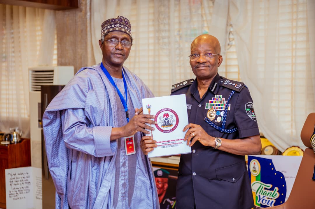 IGP Receives Senator Abdul-Azeez Yaradua On Proposed Electoral Reform Bill For Early Voting For Police Officers