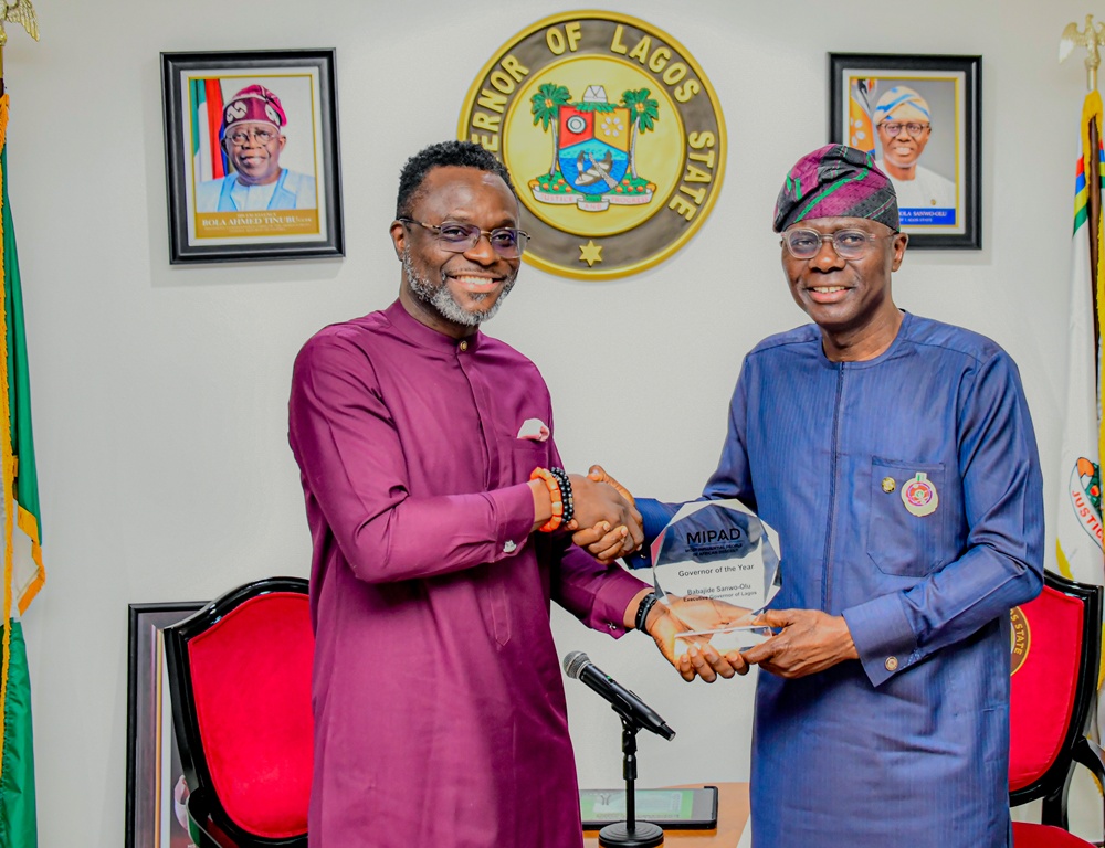 Sanwo-Olu Receives MIPAD's Most Influential Governor Award