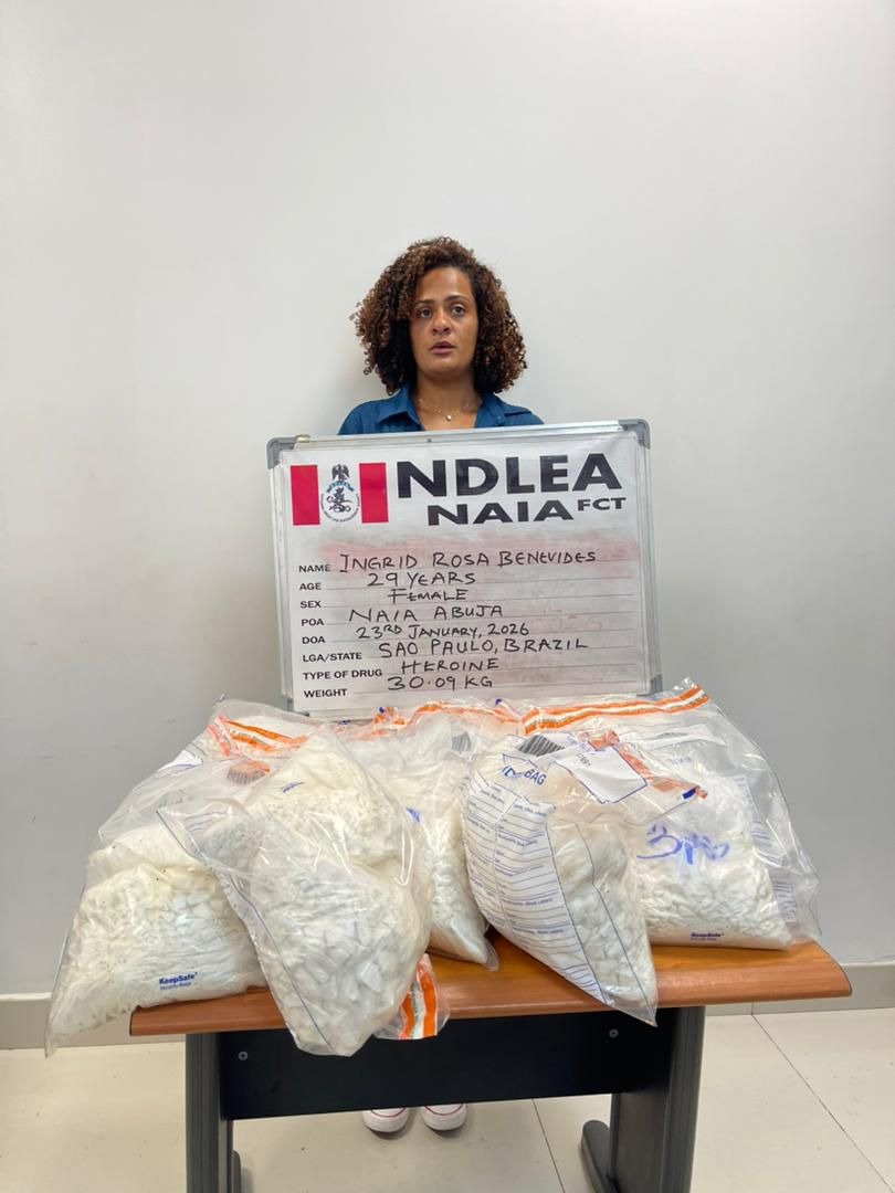 NDLEA Nabs Brazilian Woman with N3bn Heroin Hidden in Coffee at Abuja Airport