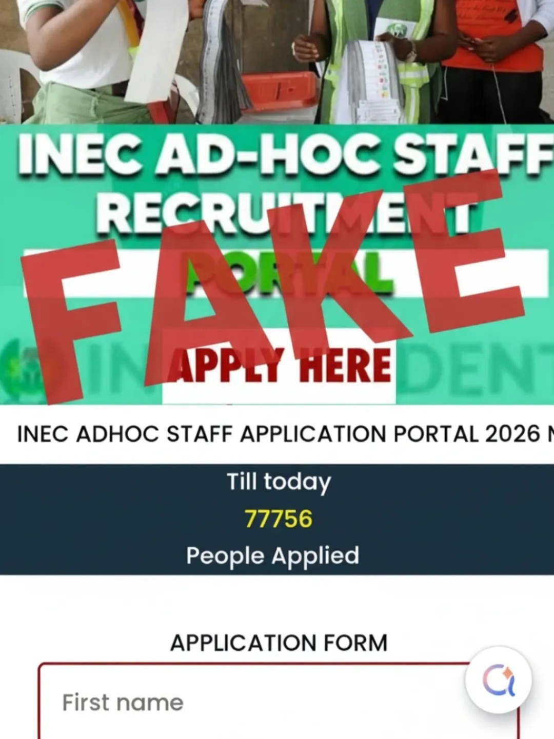 INEC Warns Nigerians Against Fake 2026 Ad-Hoc Staff Recruitment Portal