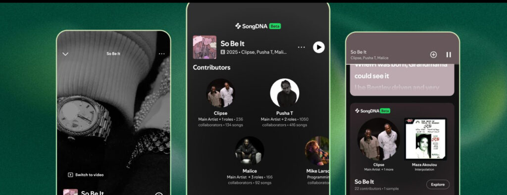 Spotify Launches SongDNA to Reveal Music Collaborators and Influences