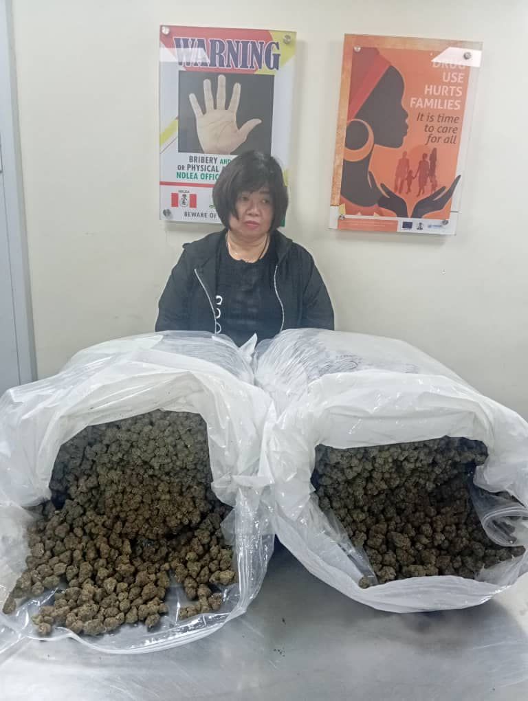 NDLEA Arrests 63-Year-Old Chinese Woman Over 31kg ‘Canadian Loud’ Smuggling Attempt at Lagos Airport 3 NDLEA Arrests 63-Year-Old Chinese Woman in Lagos Drug Smuggling Attempt, Recovers Billion-Naira Pills