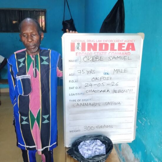 NDLEA Seizes 320,840 Tramadol Capsules, Arrests 75-Year-Old in Ebony