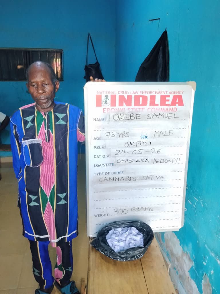 NDLEA Seizes 320,840 Tramadol Capsules, Arrests 75-Year-Old in Ebony