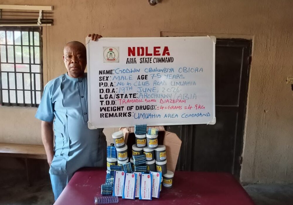 NDLEA Arrests Two Elderly Men for Selling Drugs to Secondary School Students in Abia