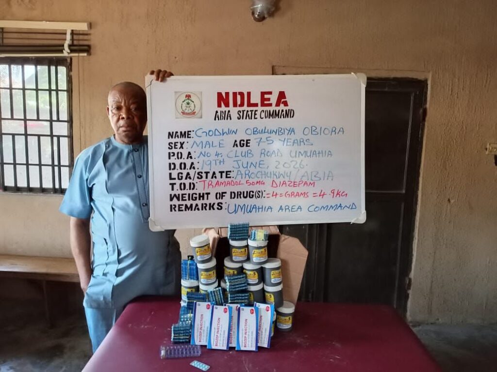 NDLEA Arrests Two Elderly Men for Selling Drugs to Secondary School Students in Abia