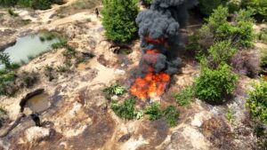 DELTA SENTINEL: Navy discovers camouflaged crude oil site in Delta, recovers 17,000 litres