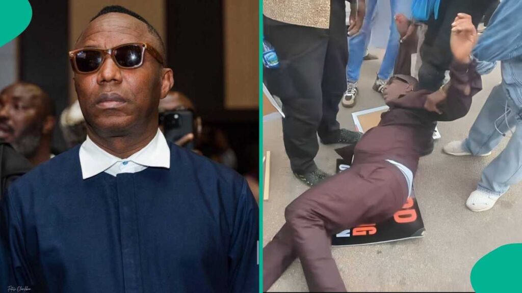 Sowore Collapses as Police Tear-Gas Abuja Democracy Day Protesters