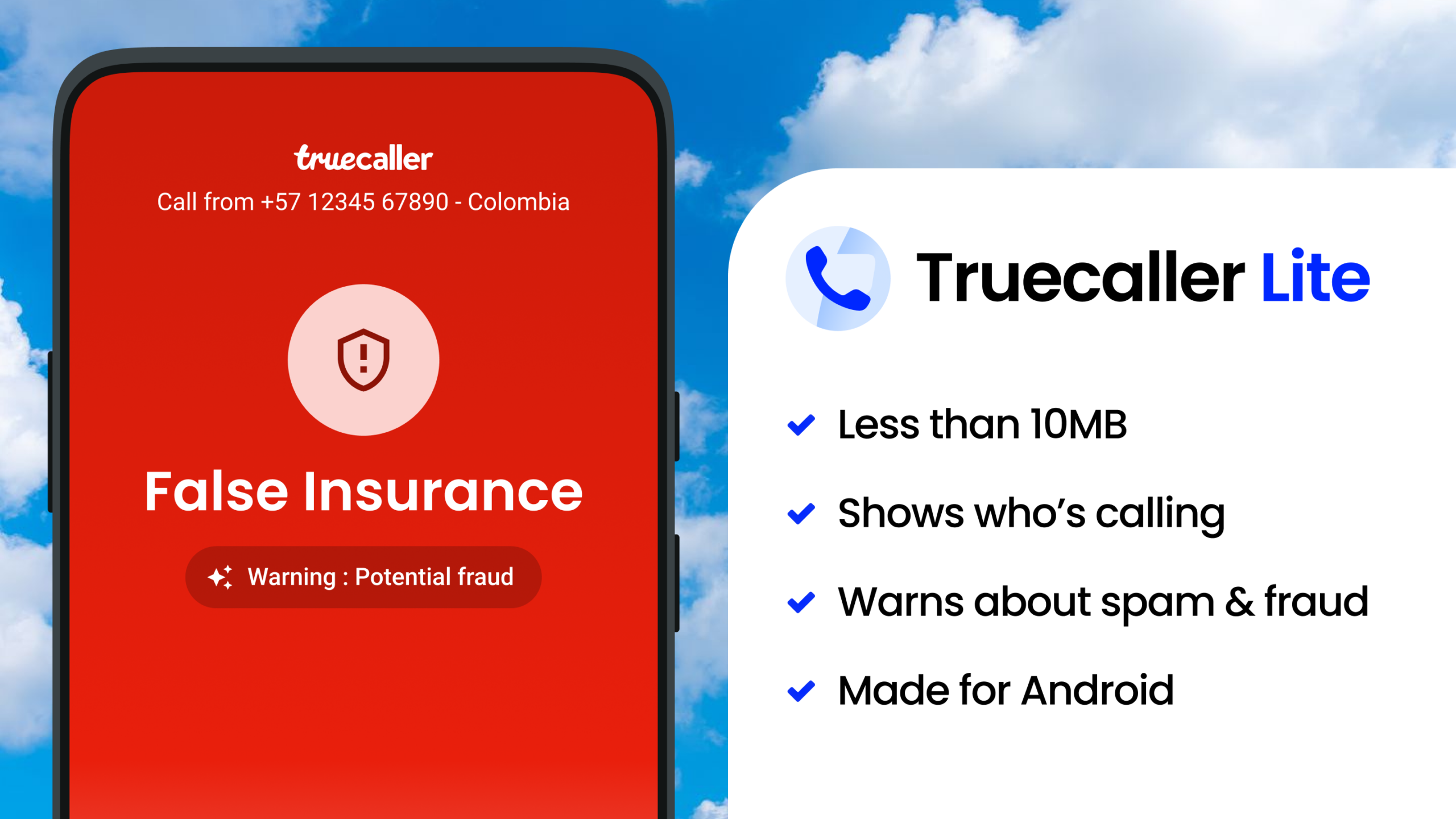 Truecaller Lite: Built for entry-level devices, powered by global spam data
