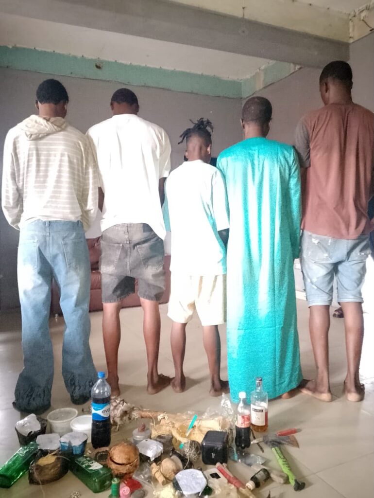 Lagos Police Arrest Five Suspected Cultists, Recover Weapons, Drugs